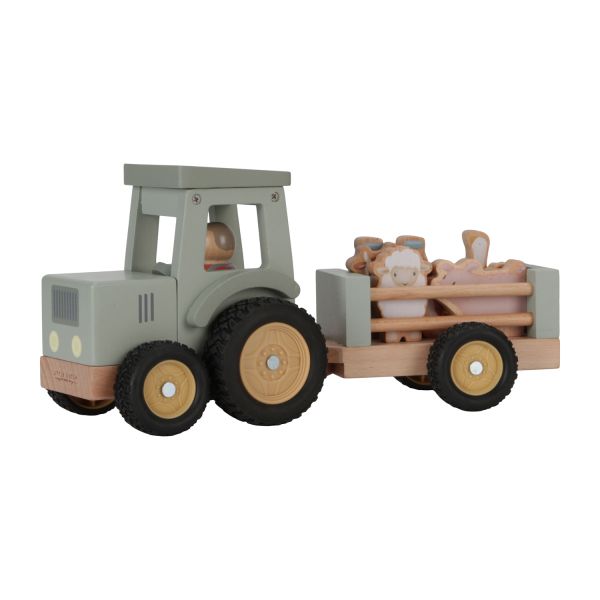Little Dutch Tractor Met Trailer Little Farm FSC Little Dutch Tractor Met Trailer Little Farm FSC