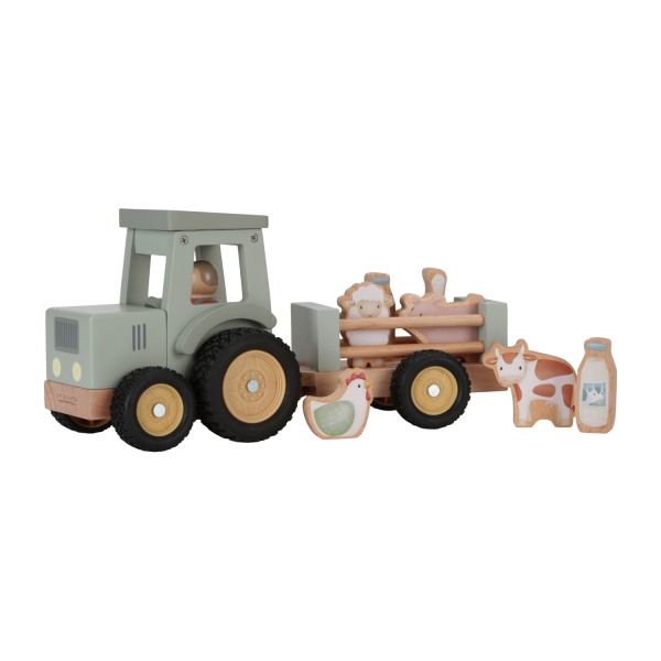Little Dutch Tractor Met Trailer Little Farm FSC Little Dutch Tractor Met Trailer Little Farm FSC
