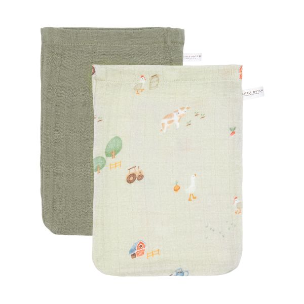Little Dutch Washand Hydrofiel Little Farm / Olive