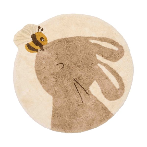 Little Dutch Vloerkleed Konijn Met Bij 110 x 110 cm Little Dutch Vloerkleed Konijn Met Bij 110 x 110 cm