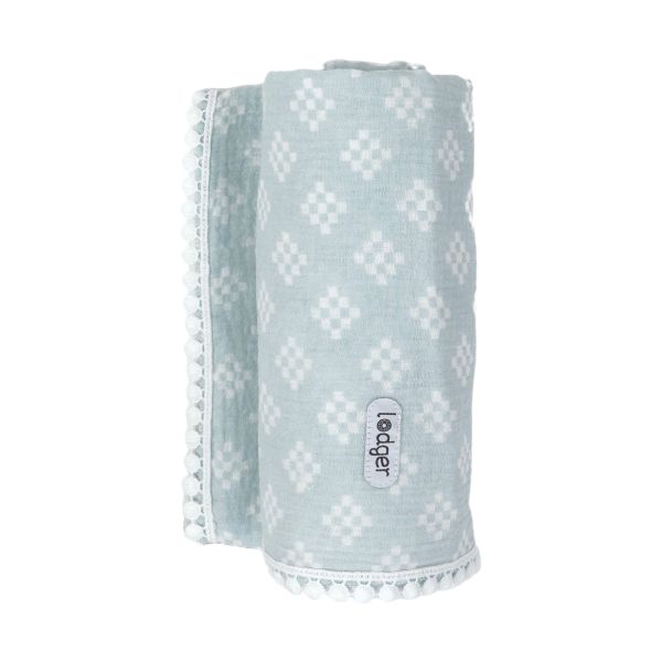 Lodger Tribe Muslin Inbakerdoek - 120 x 120 cm - Ice Flow
