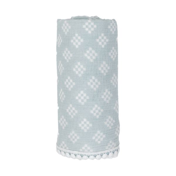Lodger Tribe Muslin Inbakerdoek - 120 x 120 cm - Ice Flow