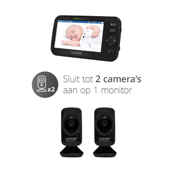 Luvion Icon Deluxe 2 Babyfoon - Black Edition Set