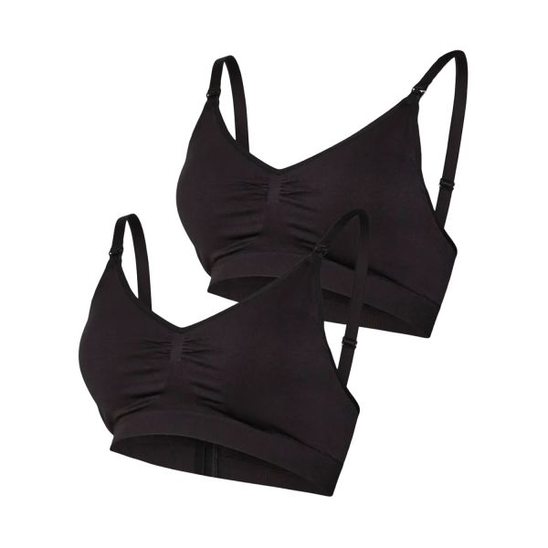 MAMA.LICIOUS Voedingsbeha - Ilja Feed Me Bra 2-Pack - Zwart - Maat S/M