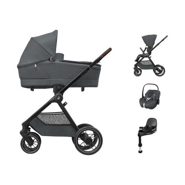 Maxi-Cosi Oxford+ 4-in-1 Kinderwagen Met Pebble 360 Pro2 Autostoel - Twillic Graphite Maxi-Cosi Oxford+ 4-in-1 Kinderwagen Met Pebble 360 Pro2 Autostoel - Twillic Graphite