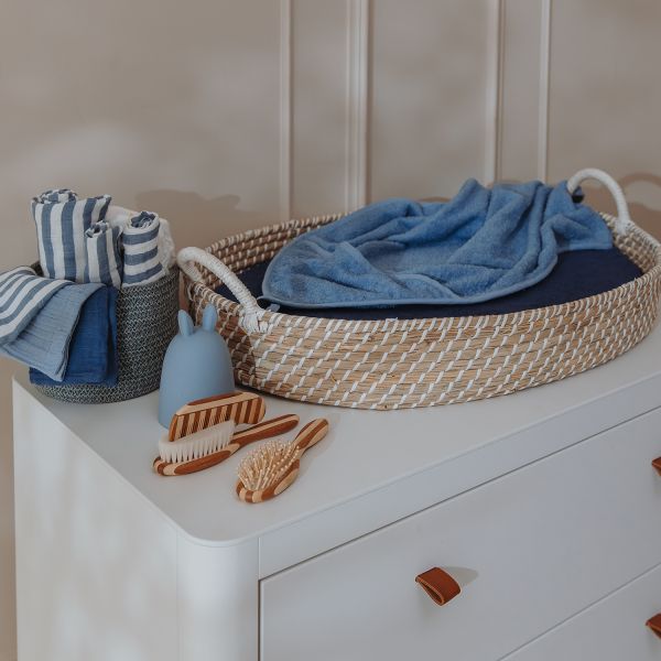 Meyco Baby Fat Stripe Washandjes - 2 Stuks - Pre-washed Tetra - Jeans Blue