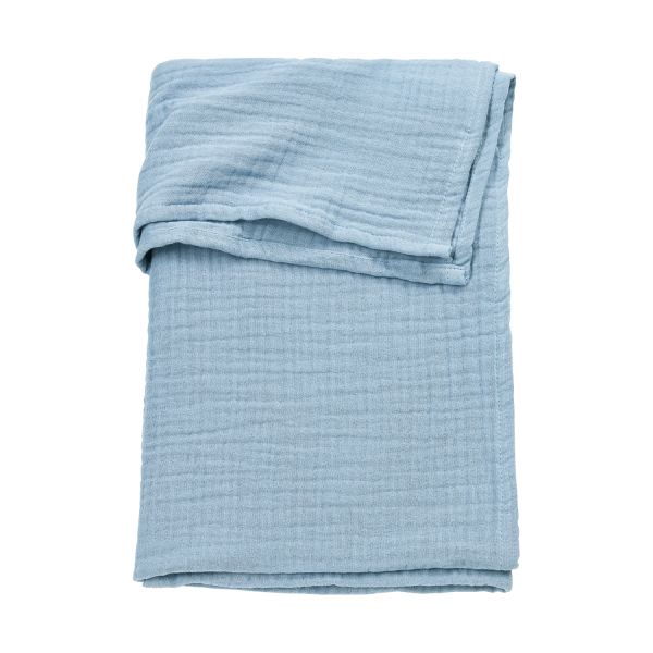 Meyco Baby Ledikantlaken - 100 x 150 cm - Pre-washed Tetra - Jeans Blue