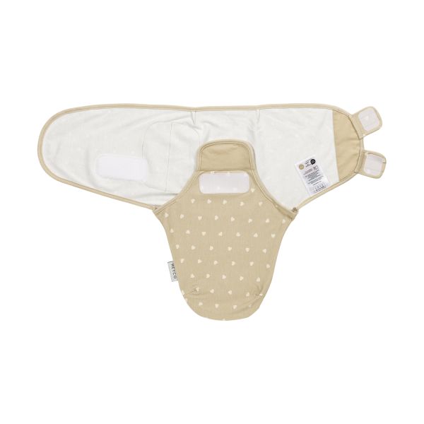 Meyco Baby Sweet Heart Inbakerdoek - 0-3 Mnd - Sand/Soft Sand