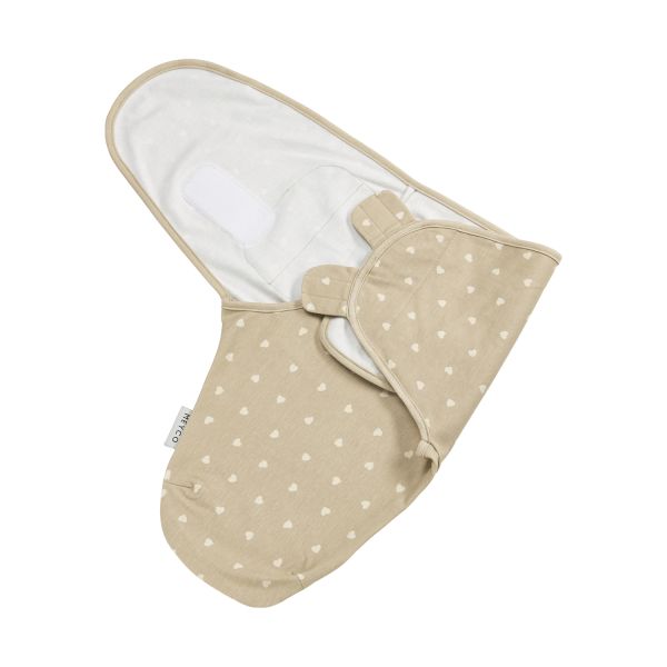 Meyco Baby Sweet Heart Inbakerdoek - 0-3 Mnd - Sand/Soft Sand