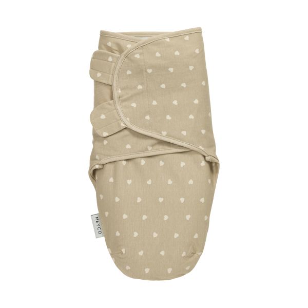 Meyco Baby Sweet Heart Inbakerdoek - 0-3 Mnd - Sand/Soft Sand