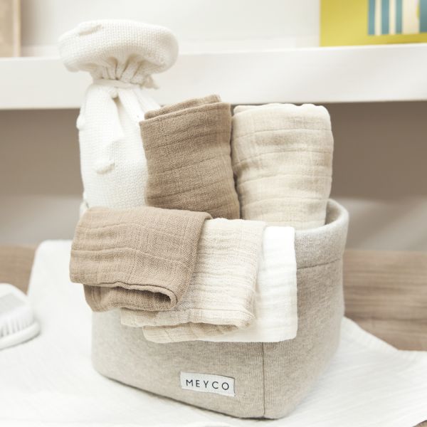 Meyco Uni Washand - Hydrofiel Pre-Washed - 3-Pack - Offwhite/Soft Sand/Taupe