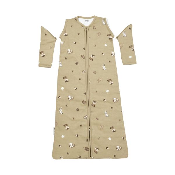 Meyco Slaapzak Winter Forest Animals Sand 60 cm
