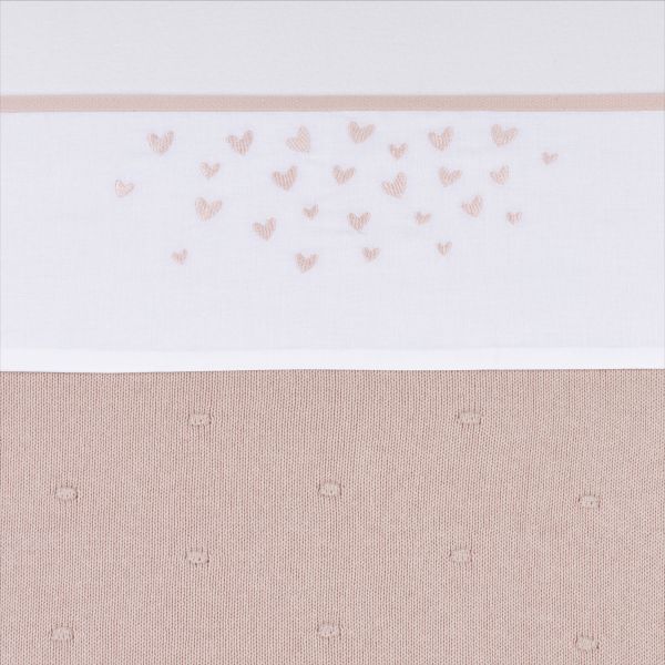 Meyco Ledikantlaken Hearts Soft pink 100 x 150 cm


