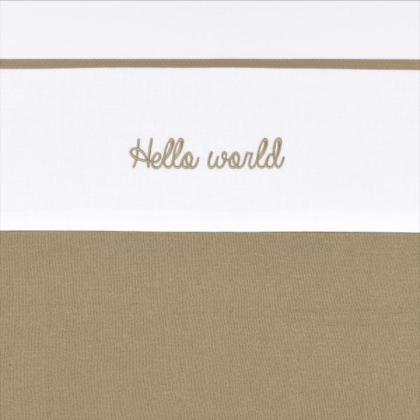 Meyco Ledikantlaken Hello World Taupe 100 x 150 cm
Meyco Ledikantlaken Hello World Taupe 100 x 150 cm