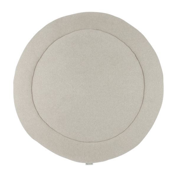 Meyco Basic Knit Parklegger Rond - 95 cm - Sand Melange