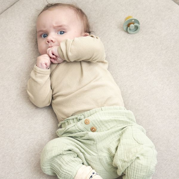 Meyco Basic Knit Parklegger Rond - 95 cm - Sand Melange