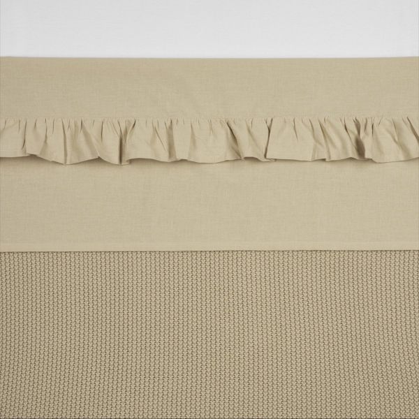 Meyco Ledikantlaken Ruffle Sand 100 x 150 cm