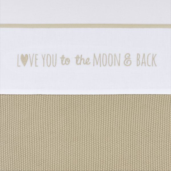 Meyco Ledikantlaken Love You To The Moon & Back Sand 100 x 150 cm
