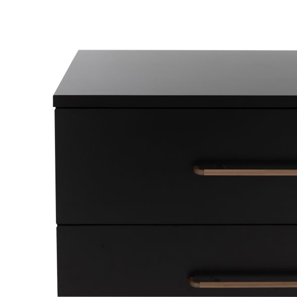 TWF Ledikant 60 x 120 - Commode 3 Laden - Hanglegkast XL 3 Deuren 2 Lade Modena Metaal
