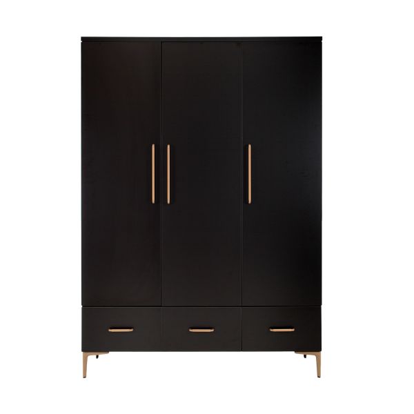 TWF Ledikant 60 x 120 - Commode 3 Laden - Hanglegkast XL 3 Deuren 2 Lade Modena Metaal