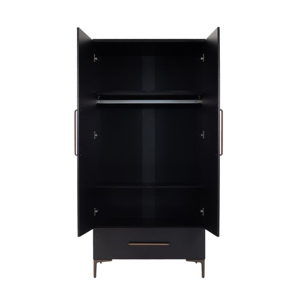 TWF Ledikant 70 x 140 - Commode XL 3 Laden 1 Deur - Hanglegkast 2 Deuren 1 Lade Modena Metaal