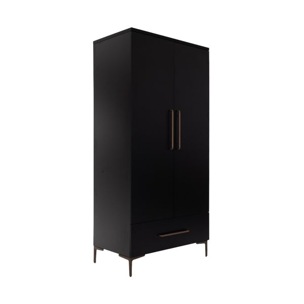 TWF Ledikant 70 x 140 - Commode XL 3 Laden 1 Deur - Hanglegkast 2 Deuren 1 Lade Modena Metaal