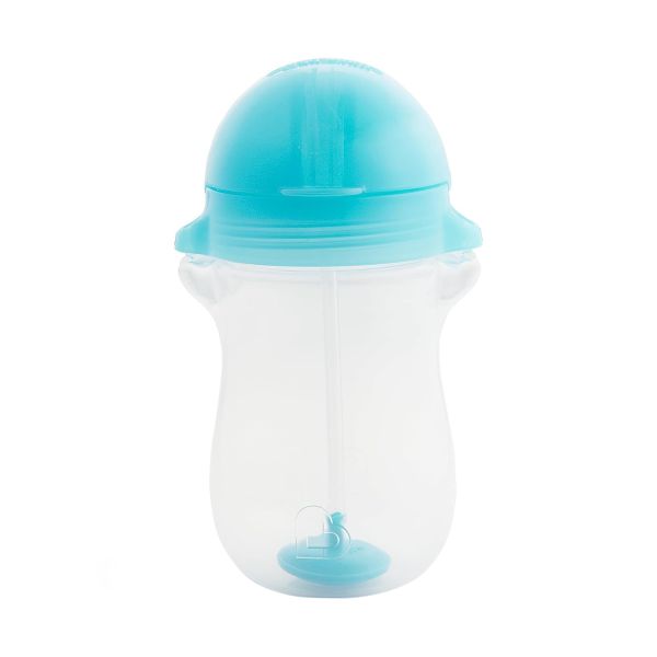 Munchkin Click Lock Tip & Sip Sippy Straw Beker - Blue Munchkin Click Lock Tip & Sip Sippy Straw Beker - Blue