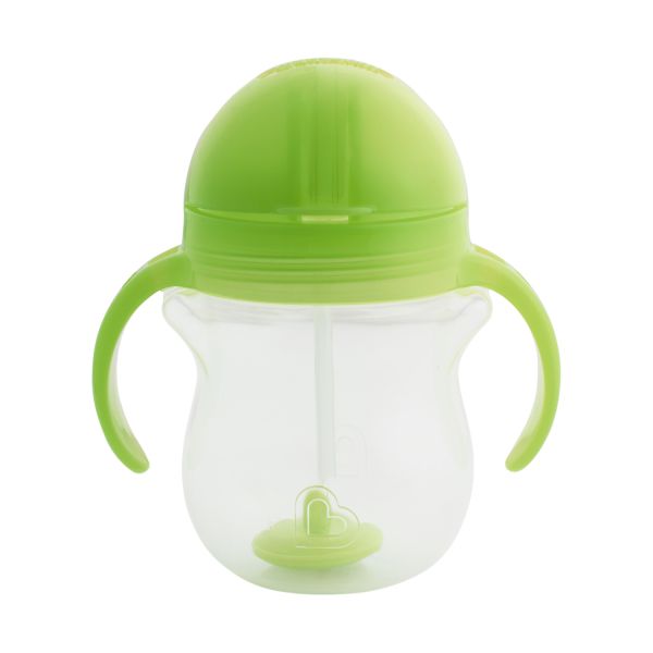 Munchkin Click Lock Tip & Sip Straw Beker - Green Munchkin Click Lock Tip & Sip Straw Beker - Green