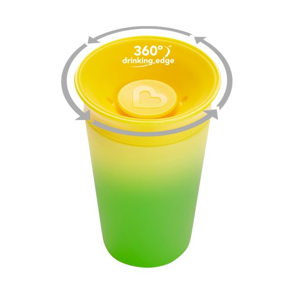 Munchkin Miracle 360 Trainer Changing Color Beker - 12mnd+ - 266ml - Yellow