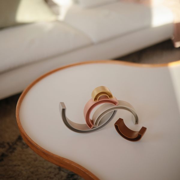 Mushie Stacker Toy Rainbow - Tropical Mushie Stacker Toy Rainbow - Tropical