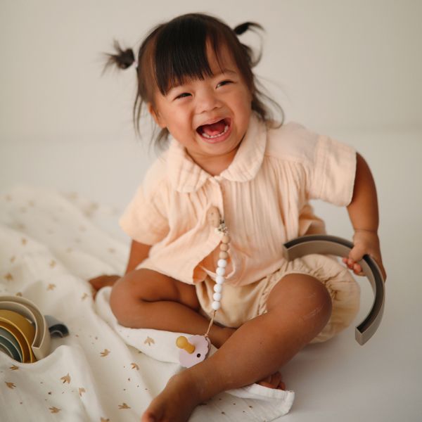 Mushie Stacker Toy Rainbow - Sol Mushie Stacker Toy Rainbow - Sol