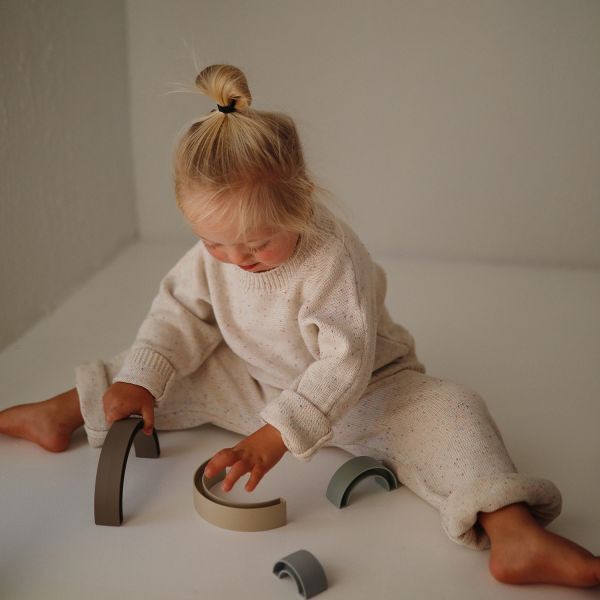 Mushie Stacker Toy Rainbow - Sol Mushie Stacker Toy Rainbow - Sol