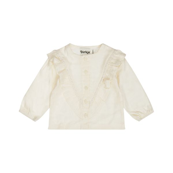 Dirkje Blouse met Lange Mouwen – Maat 62 – Off‑white Dirkje Blouse met Lange Mouwen – Maat 62 – Off‑white