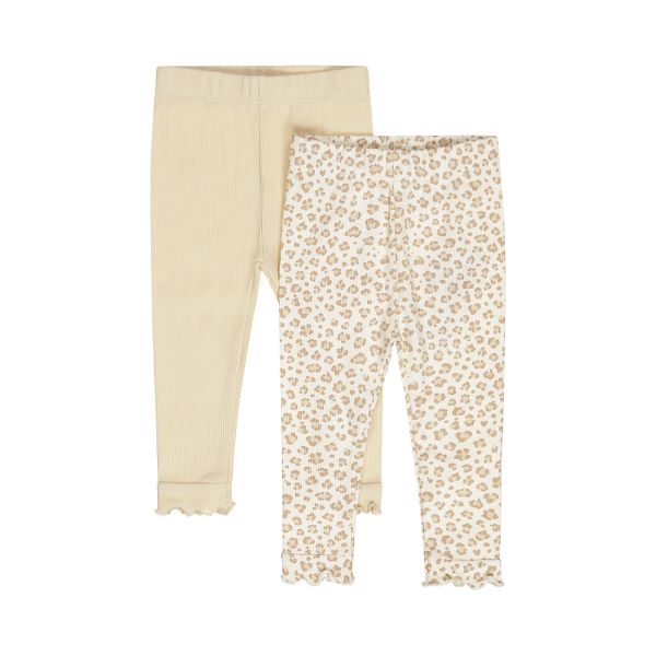 Dirkje Legging 2-Pack – Maat 62 – Beige/Off-White Dirkje Legging 2-Pack – Maat 62 – Beige/Off-White