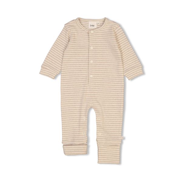 Feetje Boxpak Met Voet Rib Streep The Magic is in You Taupe Melange 44