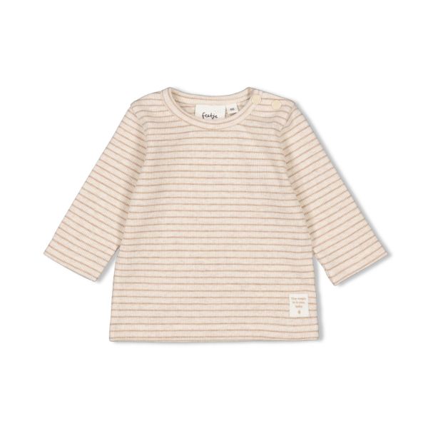 Feetje T-Shirt Rib Streep The Magic Is In You Taupe Melange 74