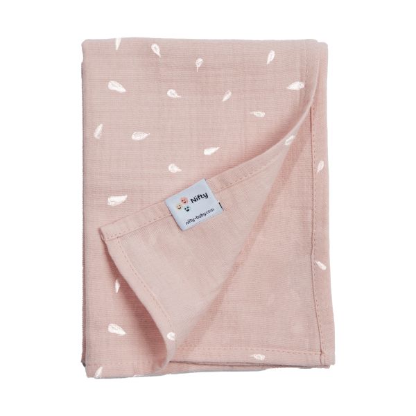Nifty Hydrofiel doek - Blush Print - 120 x 120 cm Nifty Hydrofiel doek - Blush Print - 120 x 120 cm
