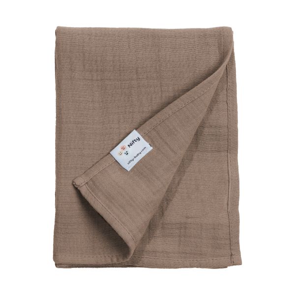 Nifty Hydrofiel doek - Mocha - 120 x 120 cm Nifty Hydrofiel doek - Mocha - 120 x 120 cm