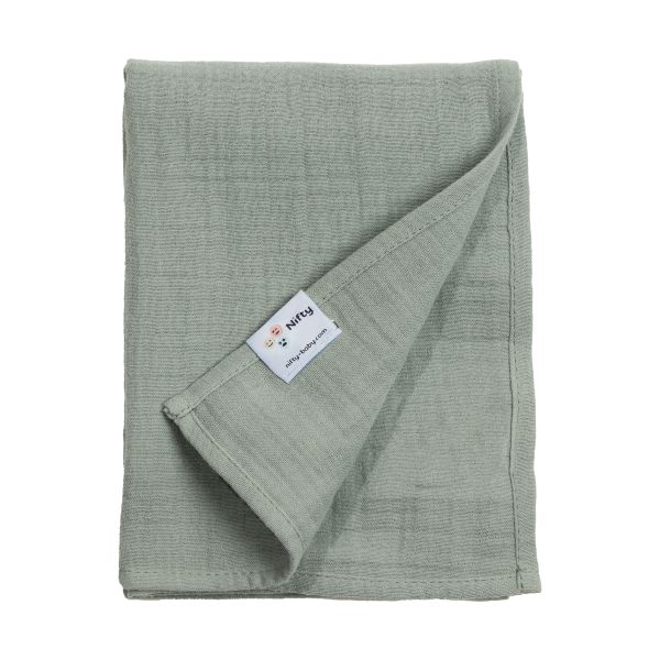 Nifty Hydrofiel doek - Olive - 120 x 120 cm Nifty Hydrofiel doek - Olive - 120 x 120 cm