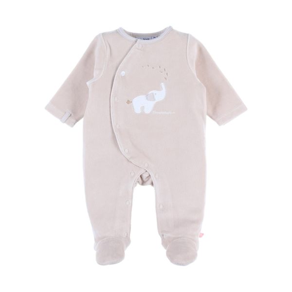 Noukie's B&M Pyjama – Maat 62 – Fluweel – Beige Bali