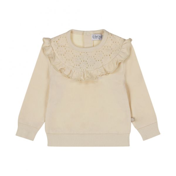 Dirkje Sweater Embroidery - Maat 80 - Offwhite