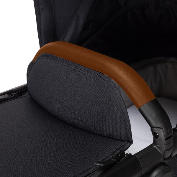 Dubatti One E5 Kinderwagen 2-in-1 Black Frame Black/Cognac