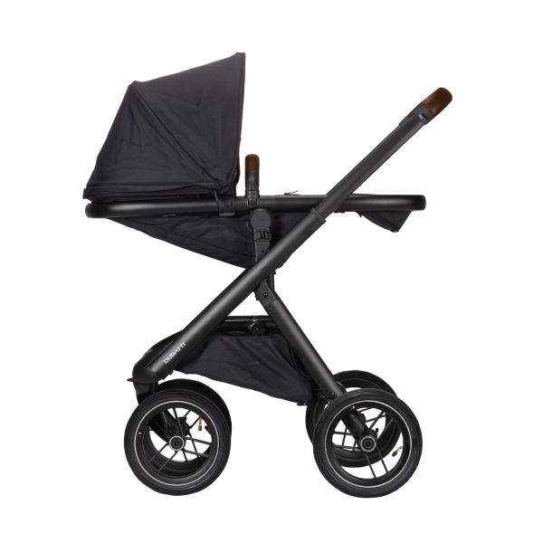 Dubatti One E5 Kinderwagen 2-in-1 Black Frame Black/Dark Brown Dubatti One E5 Kinderwagen 2-in-1 Black Frame Black/Dark Brown