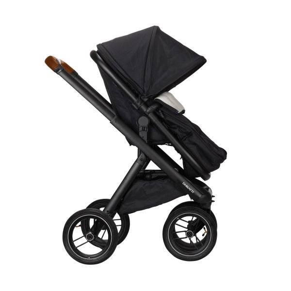Dubatti One E5 Kinderwagen 2-in-1 Black Frame Black/Cognac