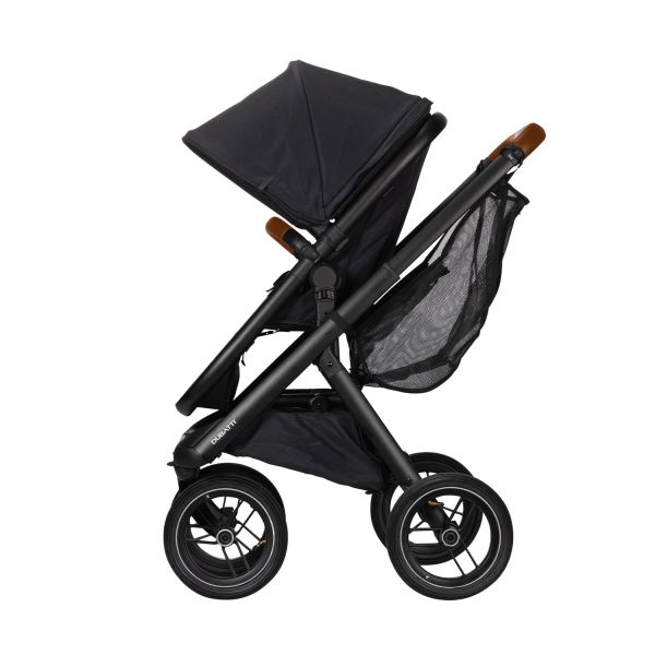 Dubatti One E5 Kinderwagen 2-in-1 Black Frame Black/Cognac