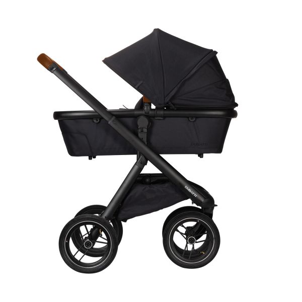 Dubatti One E5 Kinderwagen 2-in-1 Black Frame Black/Cognac