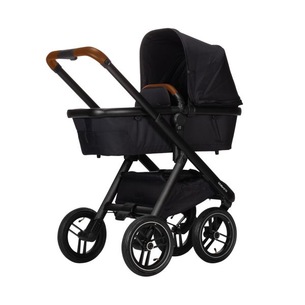 Dubatti One E5 Kinderwagen 2-in-1 Black Frame Black/Cognac