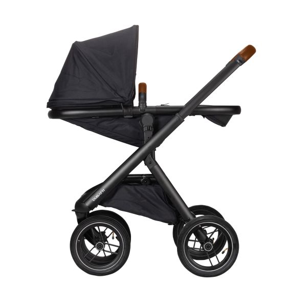 Dubatti One E5 Kinderwagen 2-in-1 Black Frame Black/Cognac