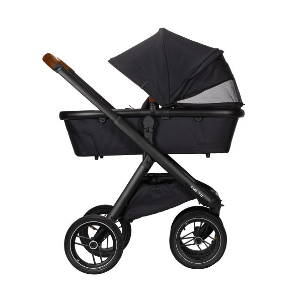 Dubatti One E5 Kinderwagen 2-in-1 Black Frame Black/Cognac