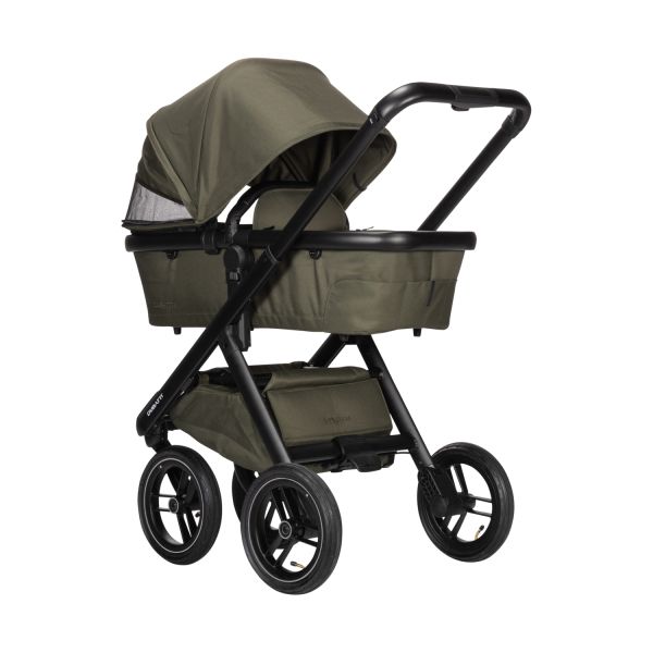 Dubatti One E5 Kinderwagen 2-in-1 Green Frame Black/Black Dubatti One E5 Kinderwagen 2-in-1 Green Frame Black/Black